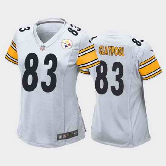 women chase claypool pittsburgh steelers white game jersey